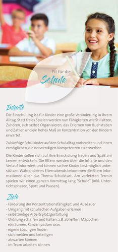 Flyer für Kurs Fit für die Schule
